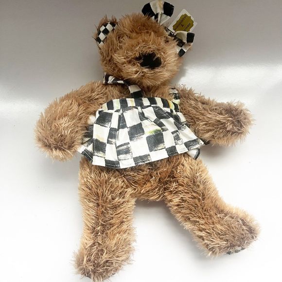 Mackenzie-Childs - Courtly Check KENZIE the Bear - Dress and Bow - Picture 10 of 11
